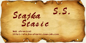Stajka Stašić vizit kartica